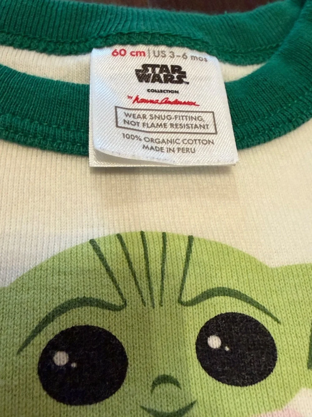 Hanna Andersson Star Wars Grogu Baby Yoda 3-6 months Pajamas EUC